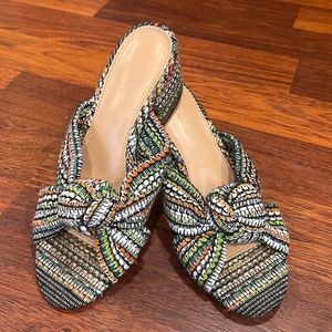 Express Knotted Fabric Slip-On Block Heel Sandals (6)